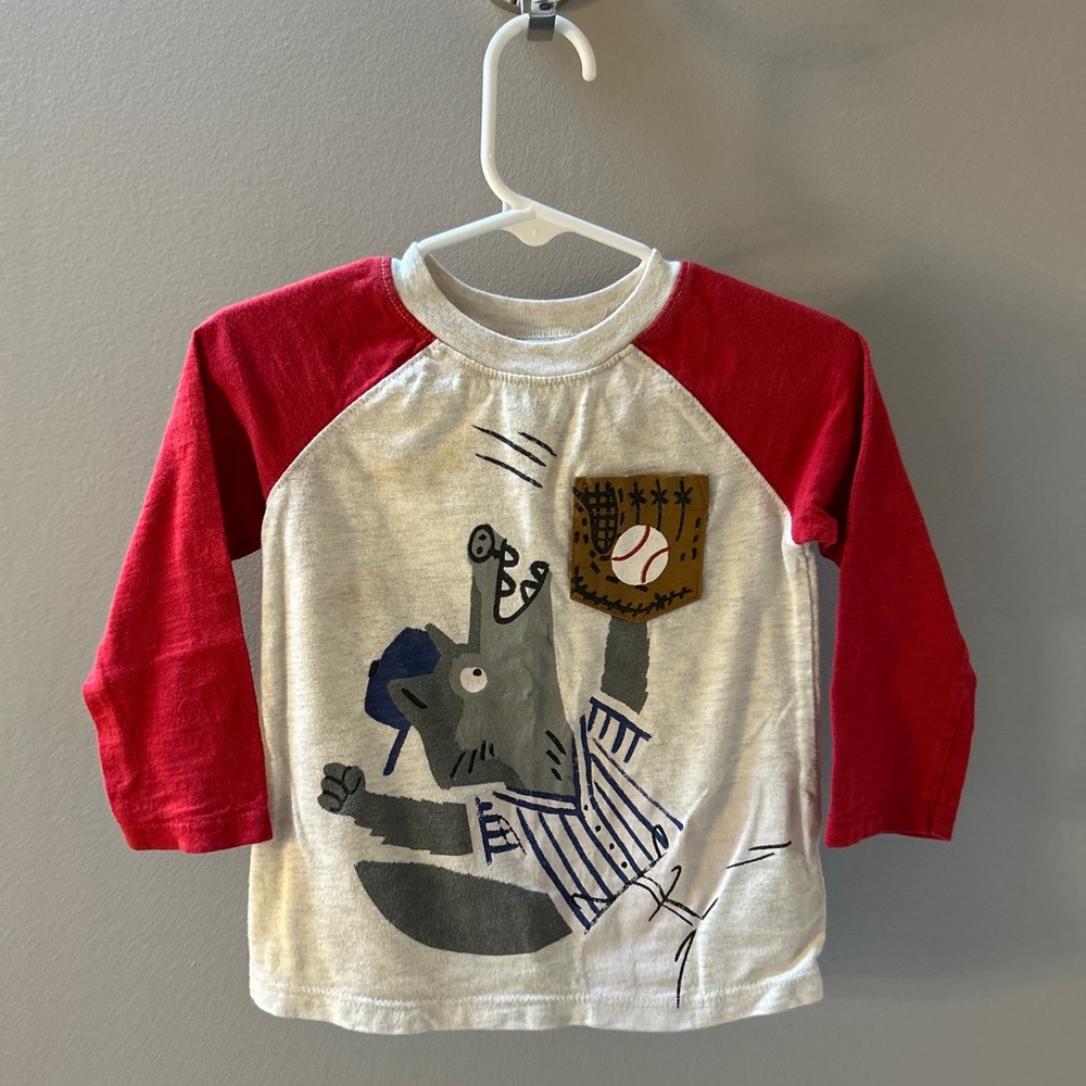 Baseball long sleeve with pocket size 18-24 month